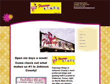 Tablet Screenshot of flamingobingocleburne.com